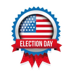 Election day United States flag button
