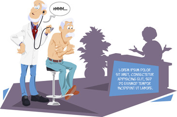 Doctor and senior patient.