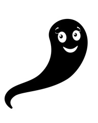 Ghost - vector silhouette - element for logo or pictogram. Ghost is a black silhouette for a corporate identity or icon.