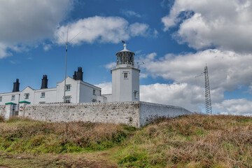 Fototapeta na wymiar Lighthouse at Lizard Point in Cornwall England