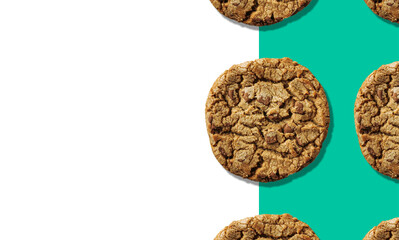 Cookies Banner with white and turquoise blue background