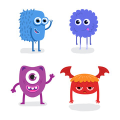 Cute Bundle Of Monster Character Design