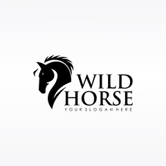 horse head logo vector