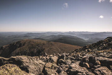 mountains in the morning