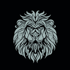 Fototapeta premium abstract floral lion vector
