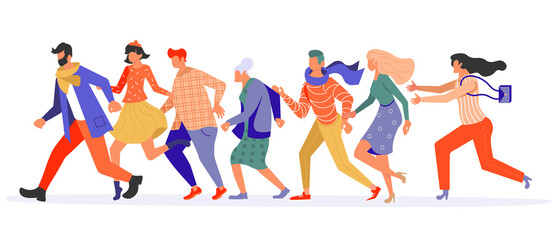 Running People group bunner