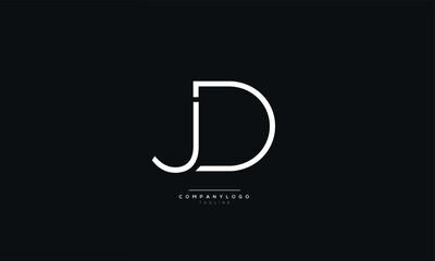 JD Letter Business Logo Design Alphabet Icon Vector Monogram