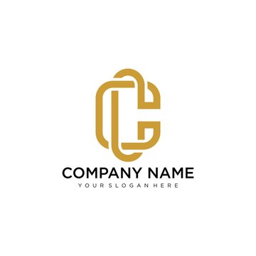 Letter CC line logo design. Linear creative minimal monochrome monogram symbol. Universal elegant vector sign design. Premium business logotype. Graphic alphabet symbol for corporate business identity