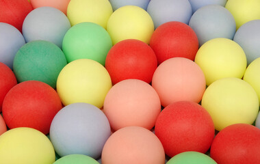 Huge pile of colorful balls for playing and fun