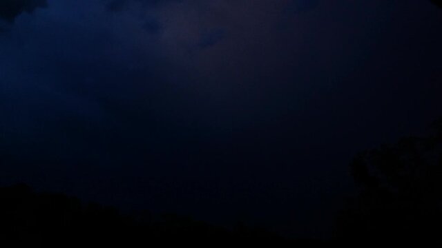 Lightnings in night sky in Piedmont