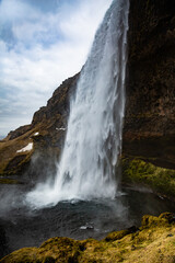waterfall in the mountains