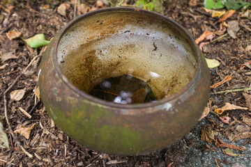 Old cauldron in Chernobyl zone