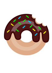 Donut with frosting vector 