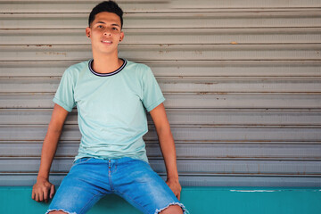 man sitting smiling