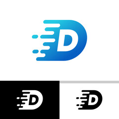 D Speed Logo Design Template Inspiration, Fast, Vector, Illustration.