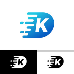 K Speed Logo Design Template Inspiration, Fast, Vector, Illustration.