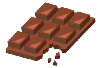 Chocolate bar vector 