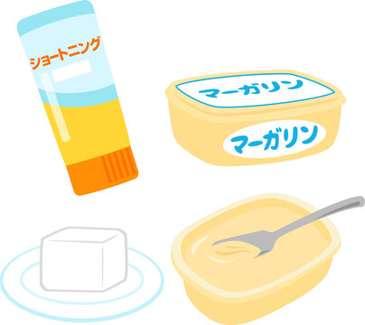 市販のショートニングとマーガリン