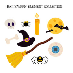 set of halloween elements