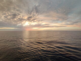 sunset over the sea