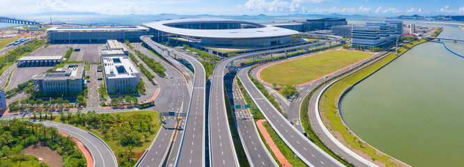 Pearl River Delta Ring Expressway, Cityscape of Zhuhai City, Guangdong Province, China