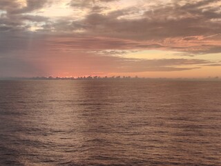 sunset over the sea