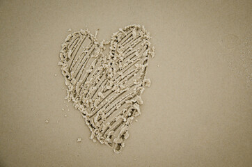 heart on sand