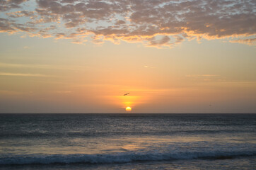A beautiful sunset over the ocean