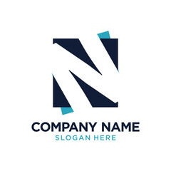 N Letter Logo Design Template Inspiration, Vector.