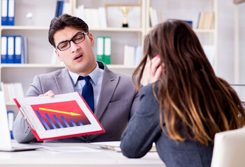 Business meeting between businessman and businesswoman