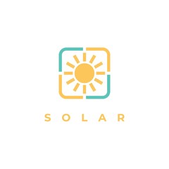 Sun logo design symbol illustration vector template