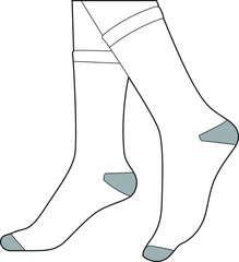 Professional Socks Vector / Line Drawing. Icon, Logo, Design, Element