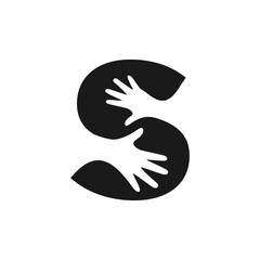 Obraz premium S Letter Hand Logo Design Template Inspiration, Vector.