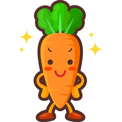 にんじんキャラクター得意気