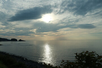 オホーツク海と太陽