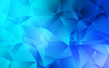 Fototapeta na wymiar Light BLUE vector low poly background. Modern abstract illustration with triangles. Brand new design for your business.