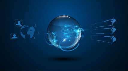 abstract hi tech sphere sci fi innovation concept design background eps 10 vector