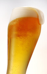 Golden beer splash