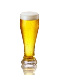 Golden beer splash