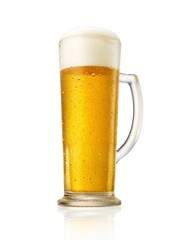 Golden beer splash