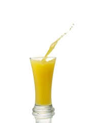 Naklejka na ściany i meble splashing orange juice with oranges isolated on white