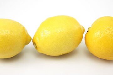 Lemons on white