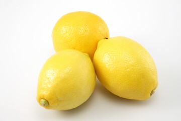Lemons on white