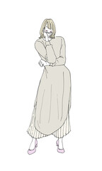 ファッションイラスト_マスク