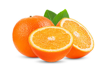orange citrus fruit  isolated on white background