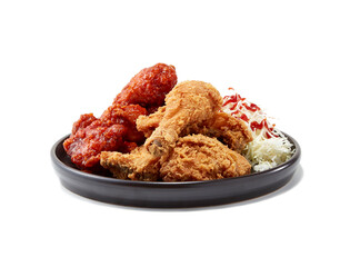 fried chicken wings with sauce
