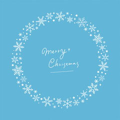 雪の結晶の円形フレーム