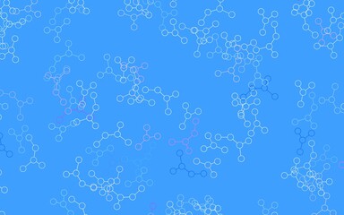 Light Pink, Blue vector pattern with artificial intelligence network.