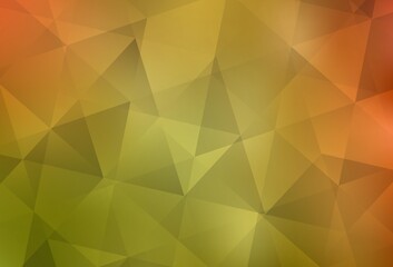 Light Red, Yellow vector abstract mosaic pattern.