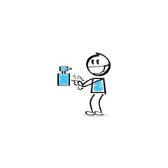 Covid-19 Prevention StickMan Figure Character